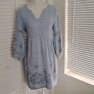 Tommy Bahama Light Blue Long Sleeve Dress